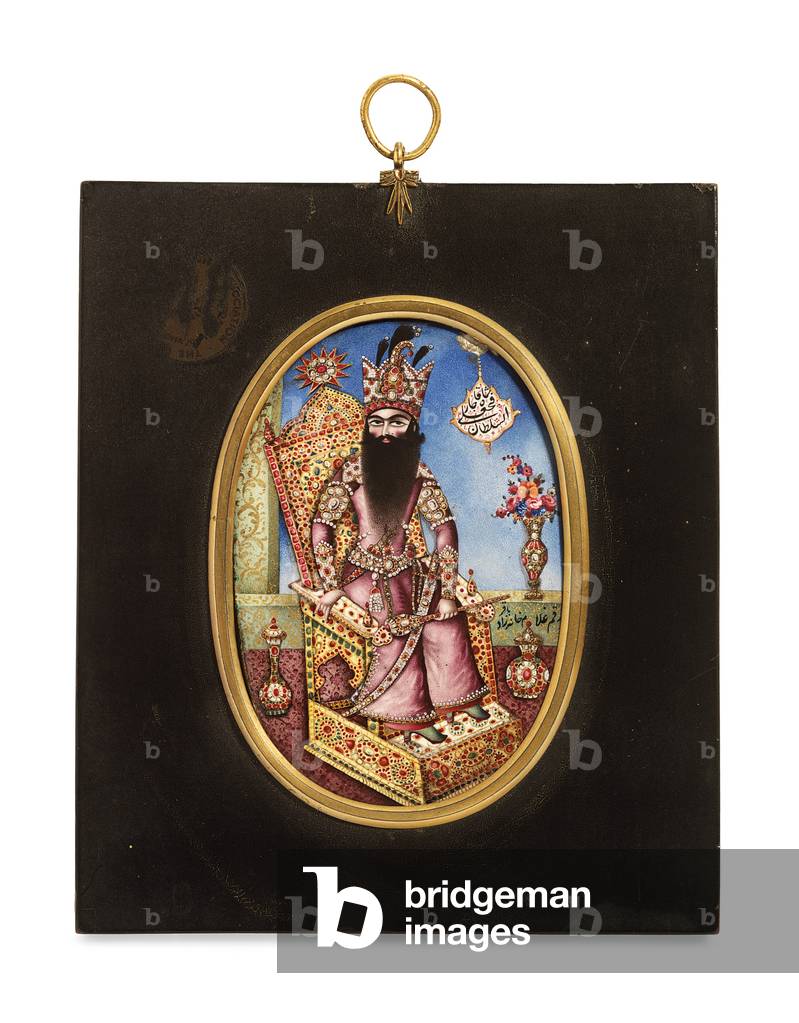 Portrait of Fath 'Ali Shah Qajar, late 18th - early 19th century (enamel)