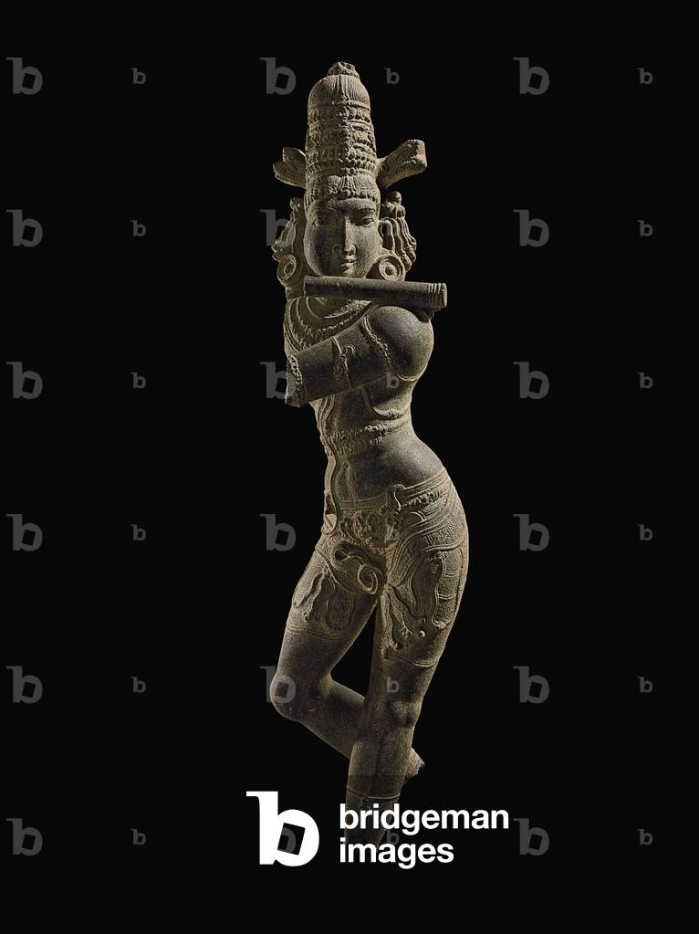 Figure of Venugopala, South India, late Chola / early Vijayanagar period, late 13th / early 14th century (granite) (see also 2560277-82)
