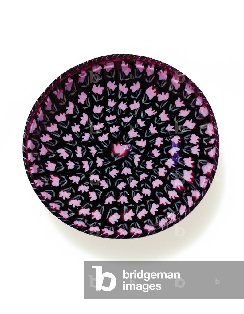 A tulip 'murrine' dish, c.1900 (glass)