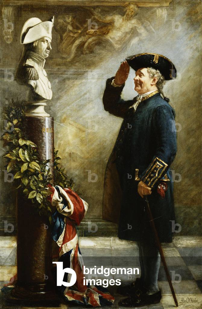 Saluting the Admiral (oil on canvas)