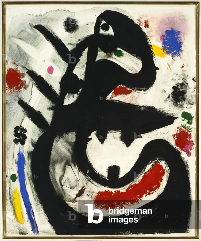 Zusammensetzung, um 1979 (Gouache auf Papier an Bord montiert)