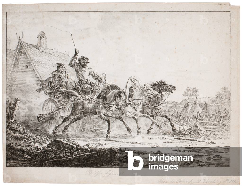 A Postal Troika (litho)