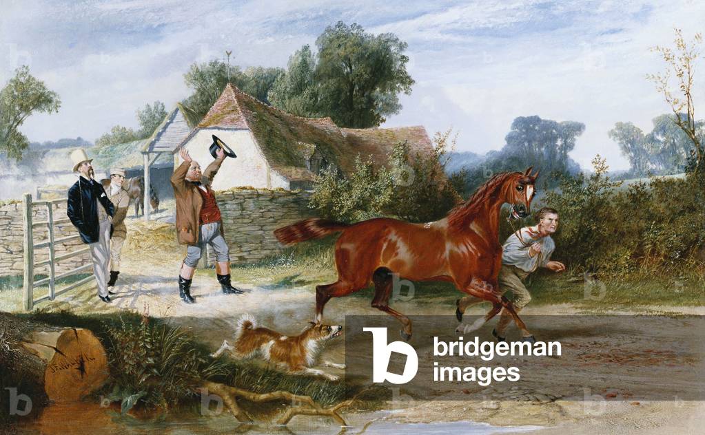 Selling to a Gentleman: An Elegant Movement (oil on canvas)