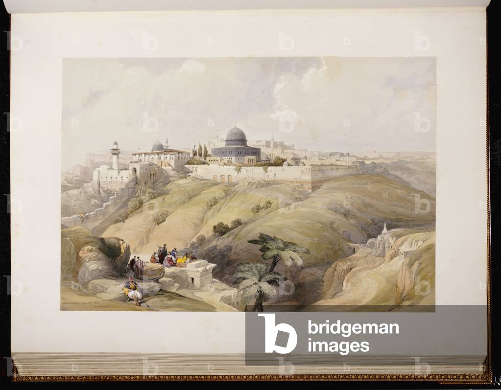 Jerusalem, April 9th 1839, engraved by Louis Haghe, 1843 (hand-coloured litho)