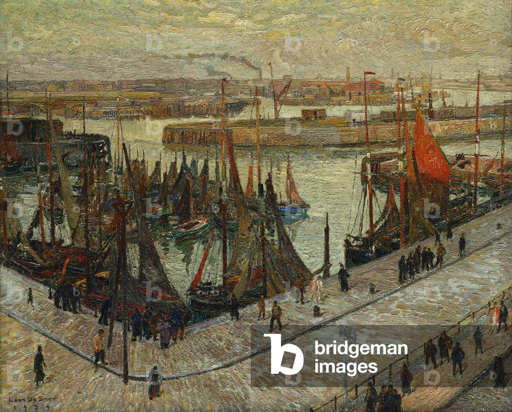 Port of Ostend; Le Port d'Ostend, 1924 (oil on canvas)