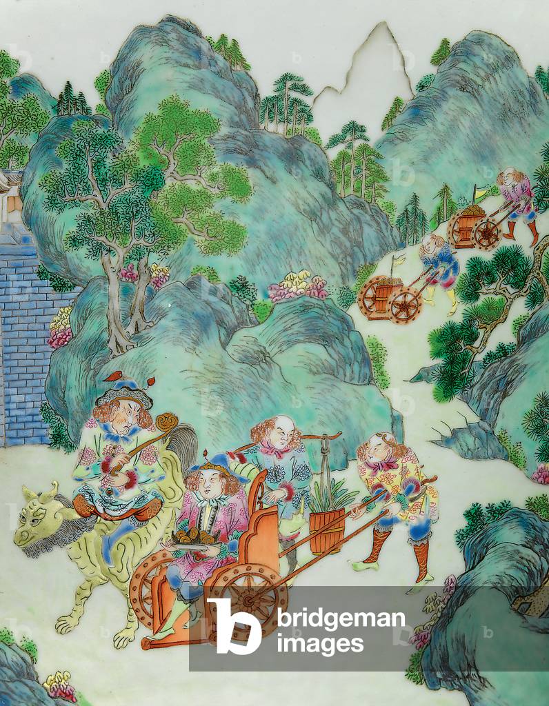 Detail from One of a Pair of Imperial Famille Rose Vases (ceramic)