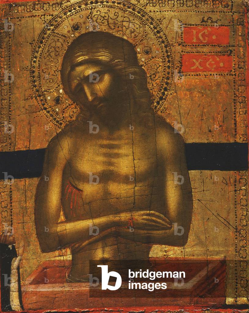 Christ at the Tomb with a Dominician Monk (tempera on gold ground panel)