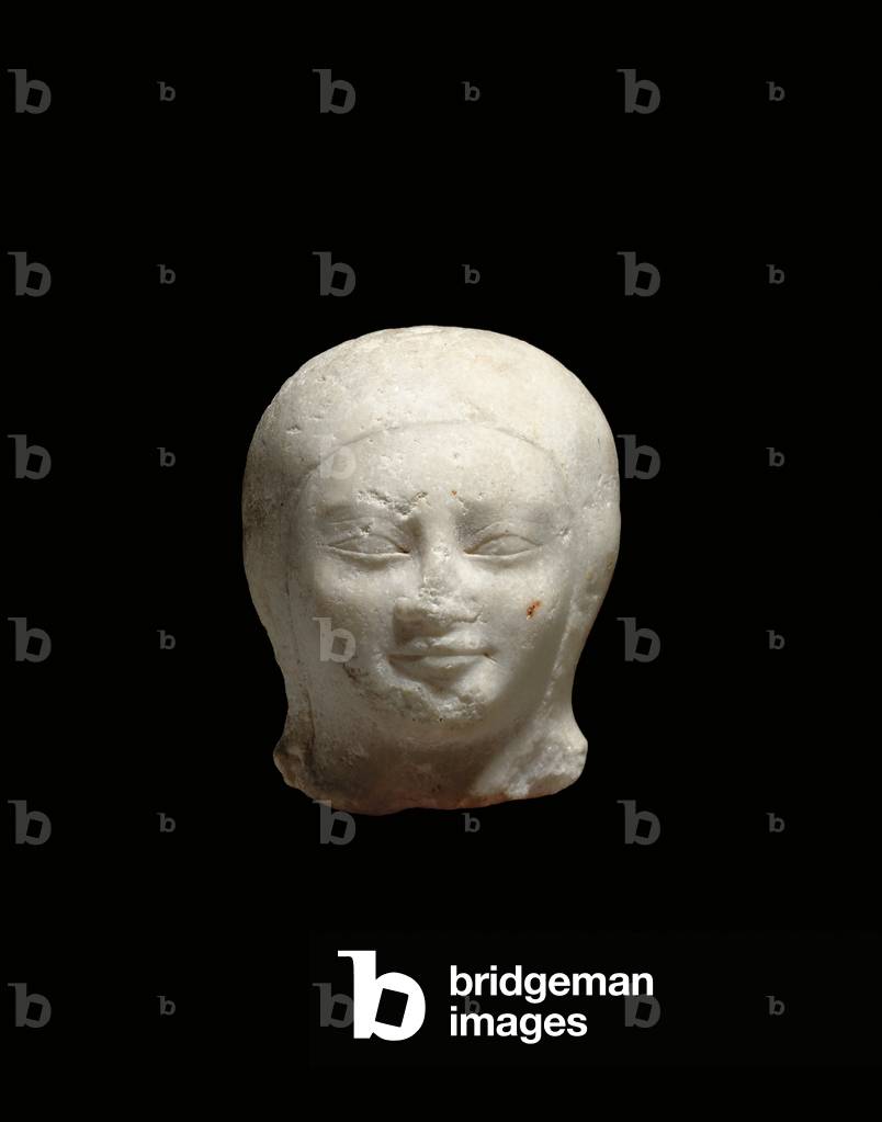 East Greek head of a Kore, Archaic period, c.550-530 BC(marble)