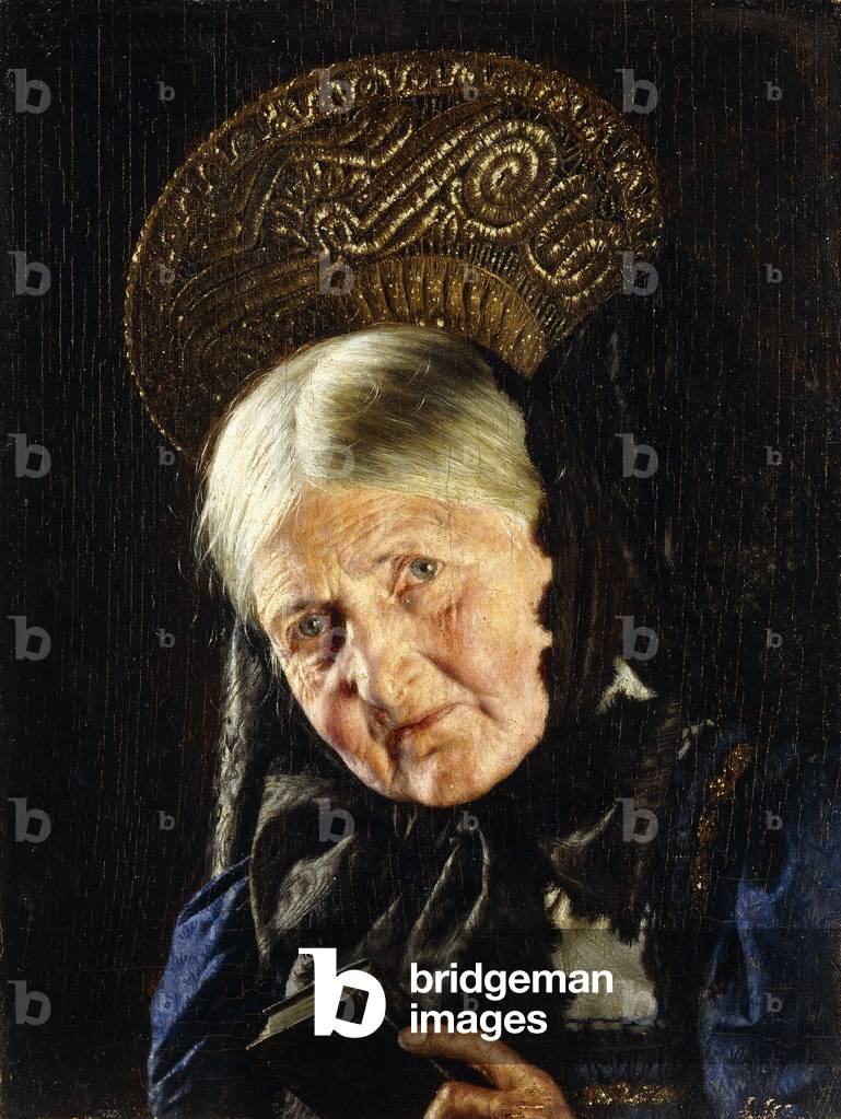 A Woman with a Book,  (oil on panel)