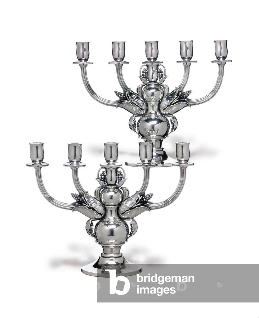 Pair of five-light candelabra, 1935-44 (silver) (see also 997170)