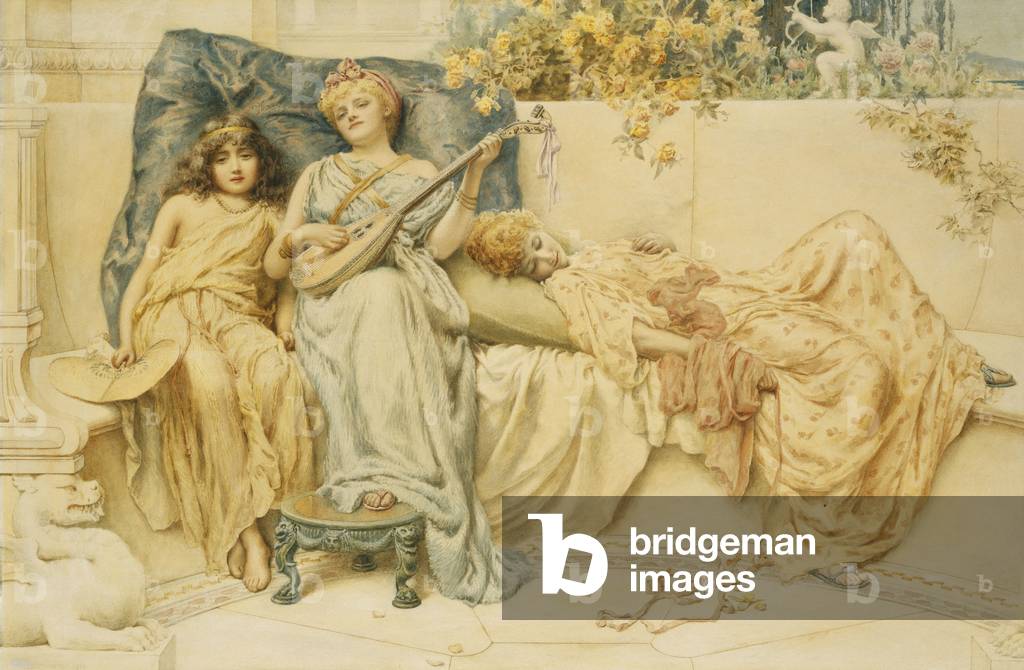 A Lullaby, 1894 (pencil and watercolour)