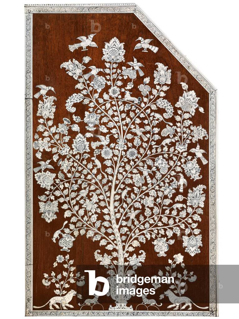 Bureau-cabinet, Vizagapatam, c.1720-30 (ivory, teak, ebony & tortoiseshell)