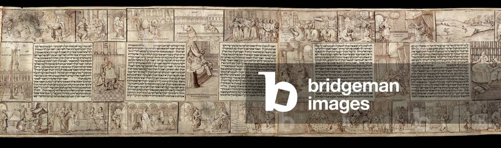 Megillat Esther (brown ink on vellum)