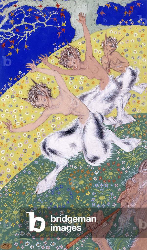 The Faun; La Faune, 1953 (gouache and gold paint)