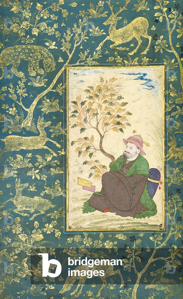 Portrait of Darvish Muhammad Khatib, 1697-8 (ink on paper)