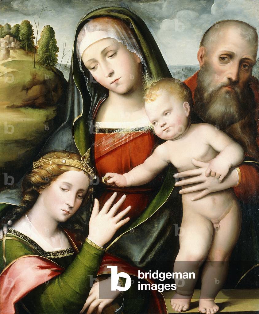 The Mystic Marriage of Saint Catherine (oil on panel)