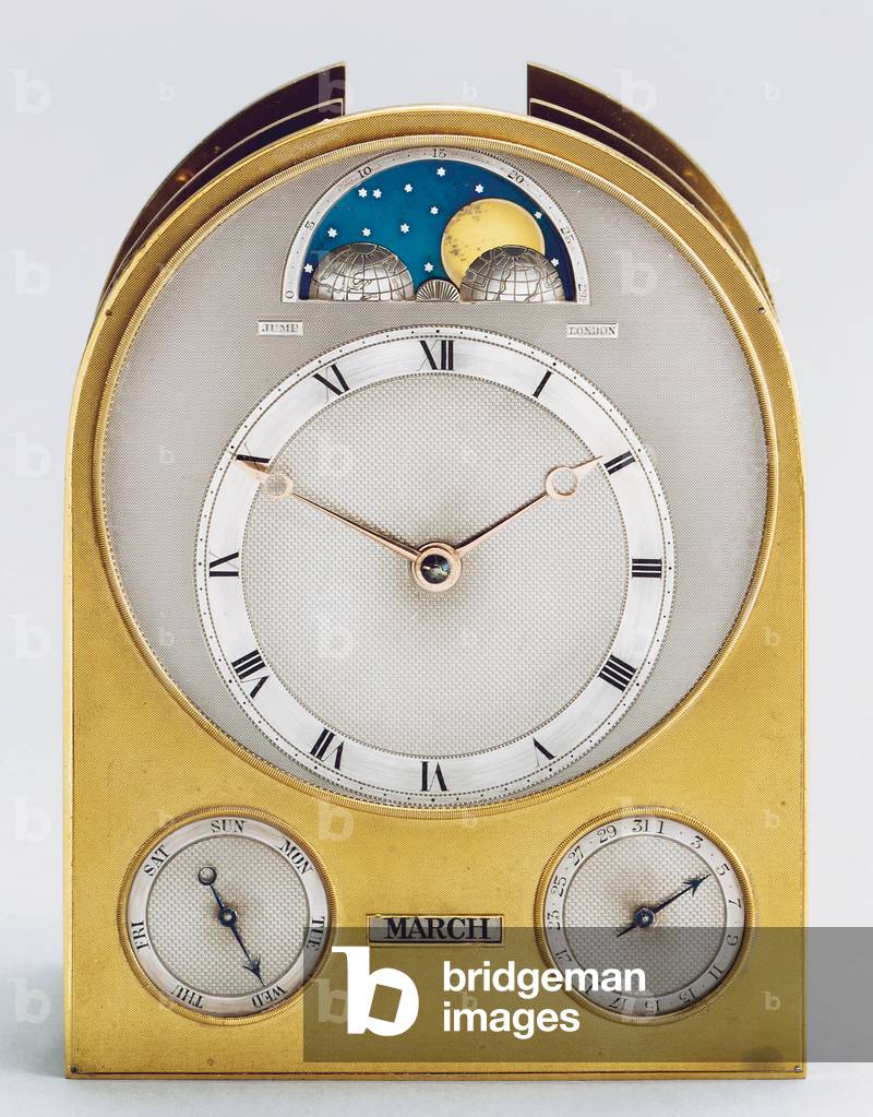 Perpetual calendar travel timepiece, 1898 (silver-gilt & shagreen) (see also 1201731)