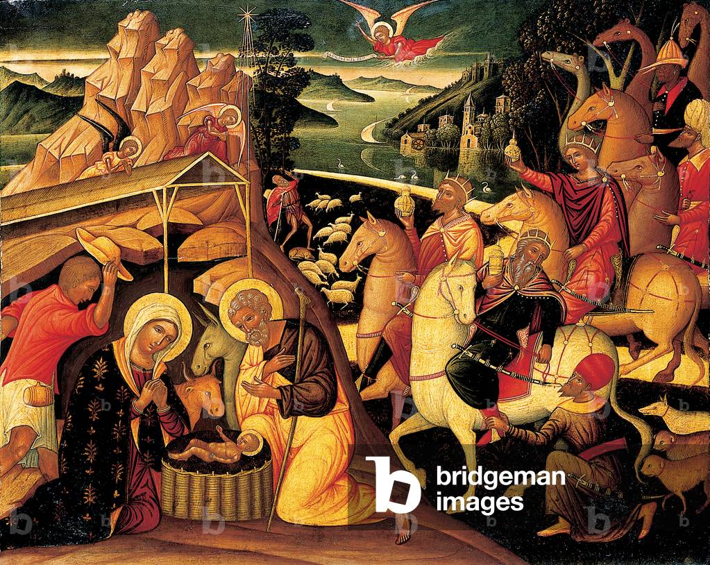 The Adoration of the Magi, 1500-25 (oil on gold ground panel)