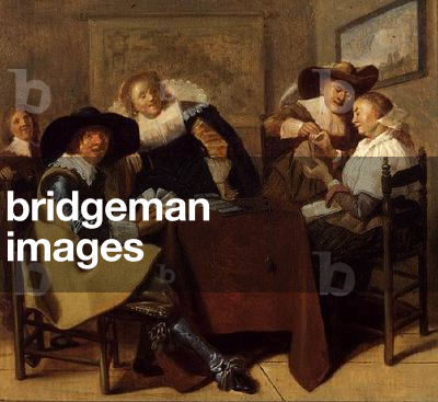 An Elegant Card Party (oil on panel)