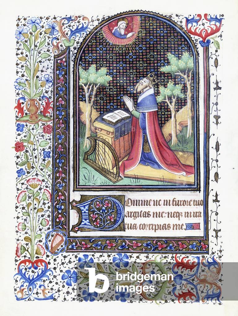 David in Prayer, c.1460 (paint on vellum)