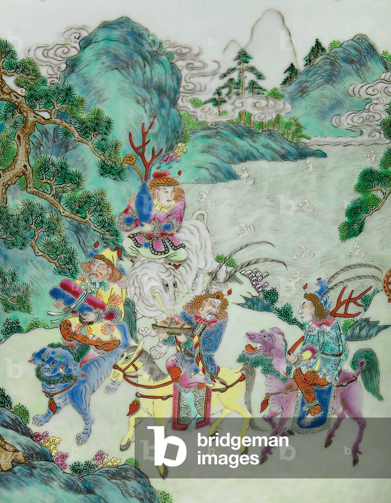 Detail from One of a Pair of Imperial Famille Rose Vases (ceramic)