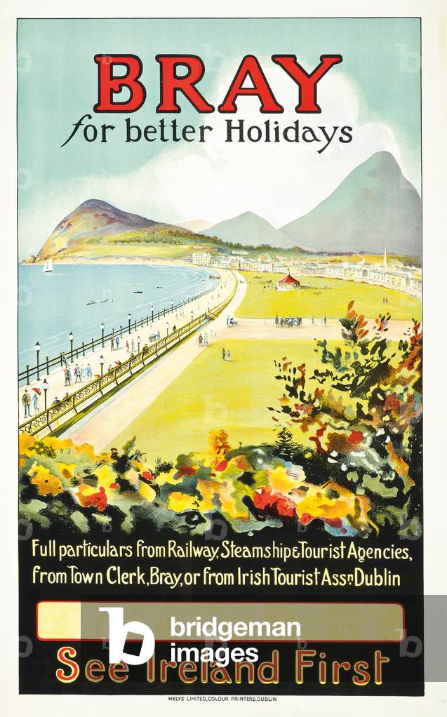 Bray for Better Holidays, See Ireland First, c.1930 (colour litho)