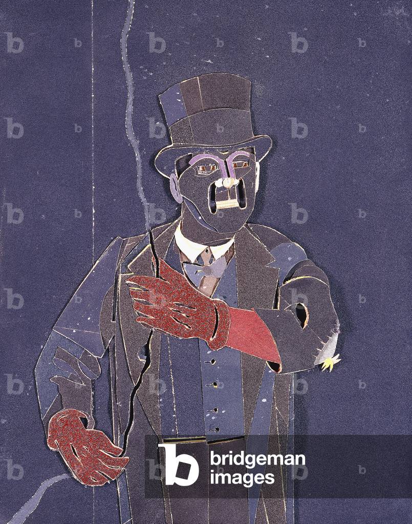 Chimney sweep XI; Ramoneur XI, 1980 (sandpaper collage on board)