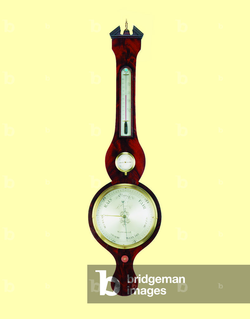 Wheel barometer, J. Ortelli & Co., first half of the 19th century (mahogany, glass & metal)