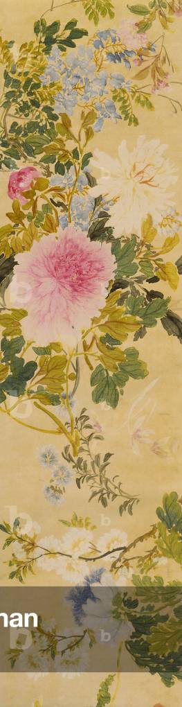 Flowers, 1892 (ink & colour on silk)