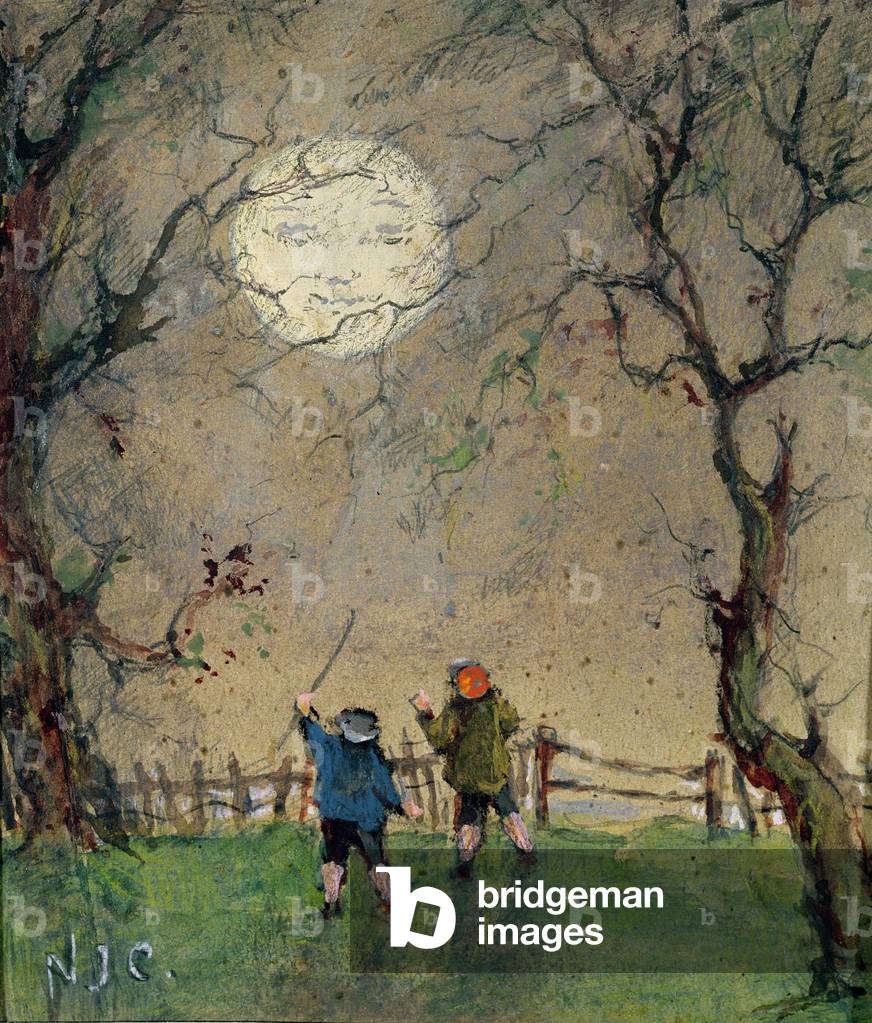 The Man in the Moon (w/c on paper)