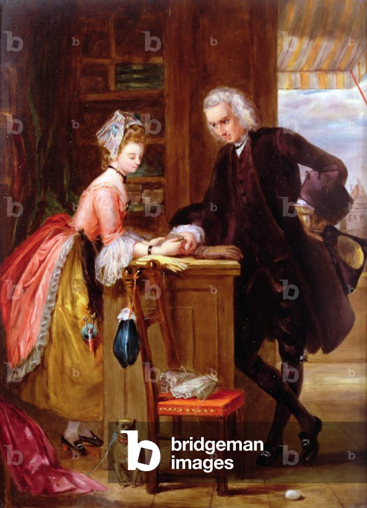 Yorick e la Grisette, da Sterne 'Un viaggio sentimentale '(porcellana)