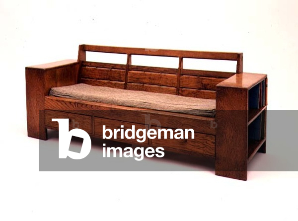 Settee designed and made by Eric Sharpe (1888-1966), c.1929-30 (oak)