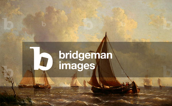 Boats Leaving Harbour (oil on canvas)