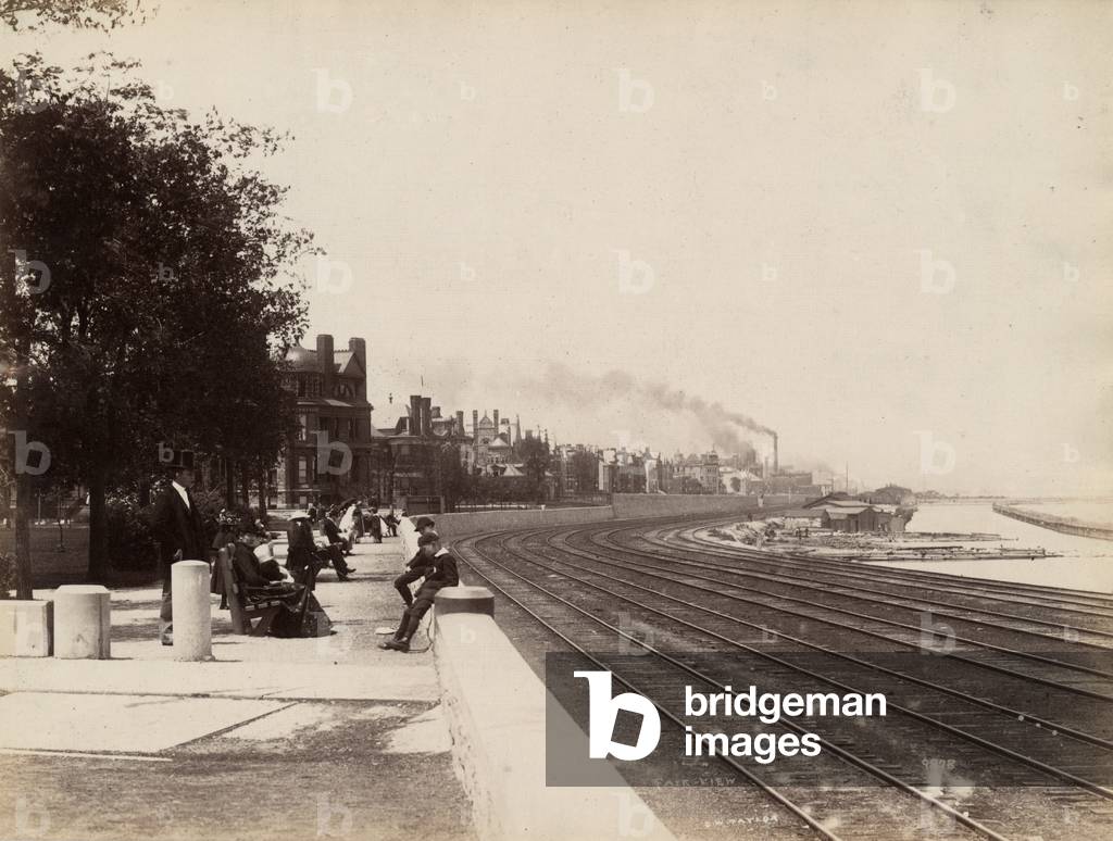 View of 35th Street looking north, Chicago, c.1888 (b/w photo)