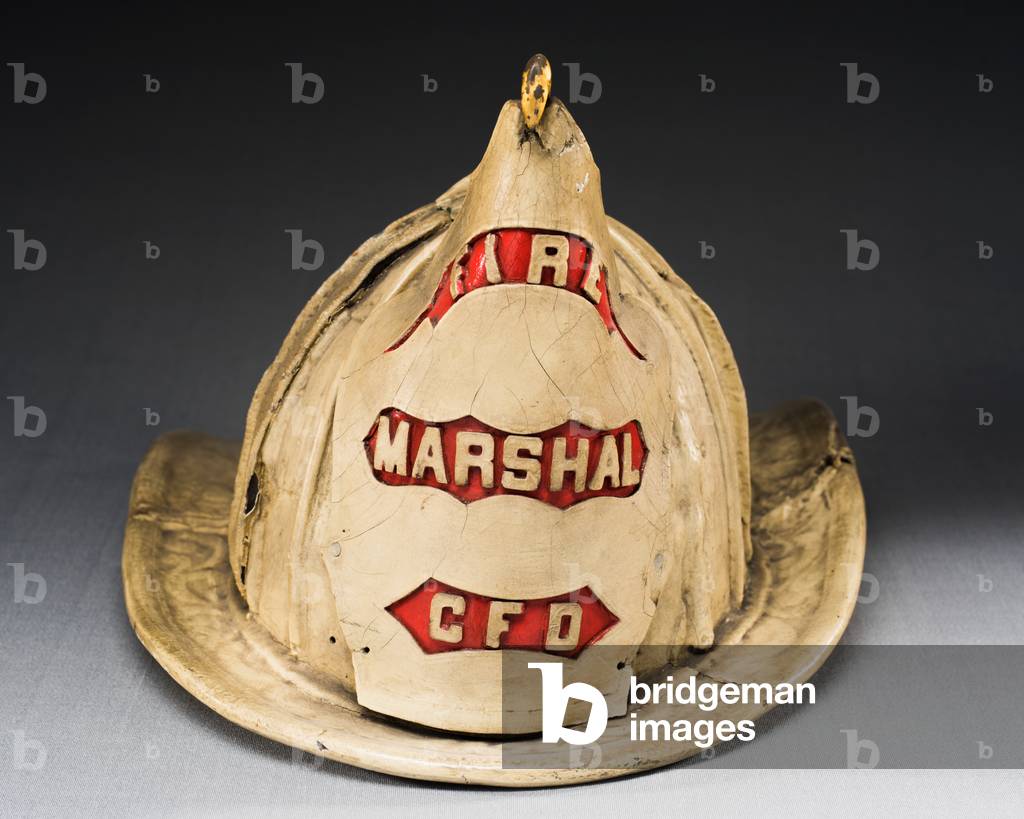 Fire Marshall helmet worn by James Horan, c.1910
