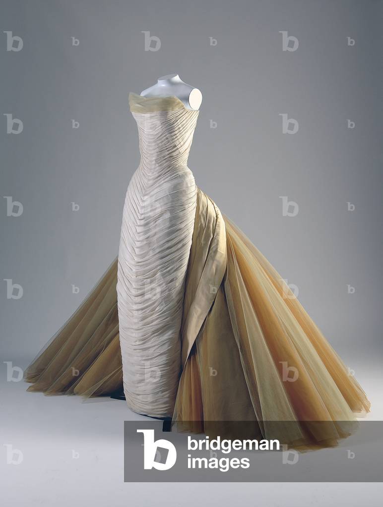 Evening dress, Butterfly, 1954 (front oblique view), Silk chiffon, silk faille, DuPont nylon tule, Charles James, U.S.A.