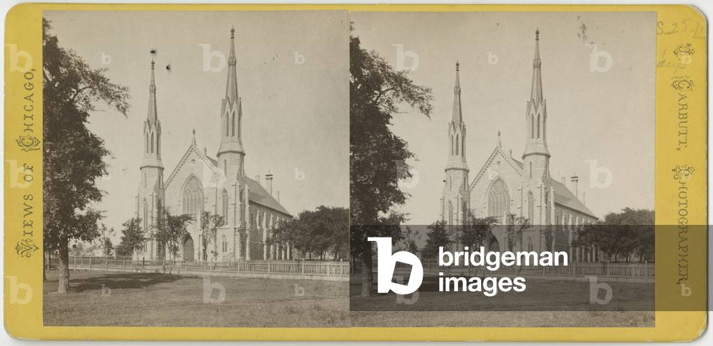 Stereoscopic view of Unity Church, c.1870 (b/w photo)