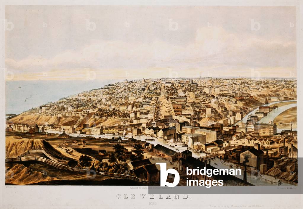 Cleveland, Ohio, 1853 (colour litho)