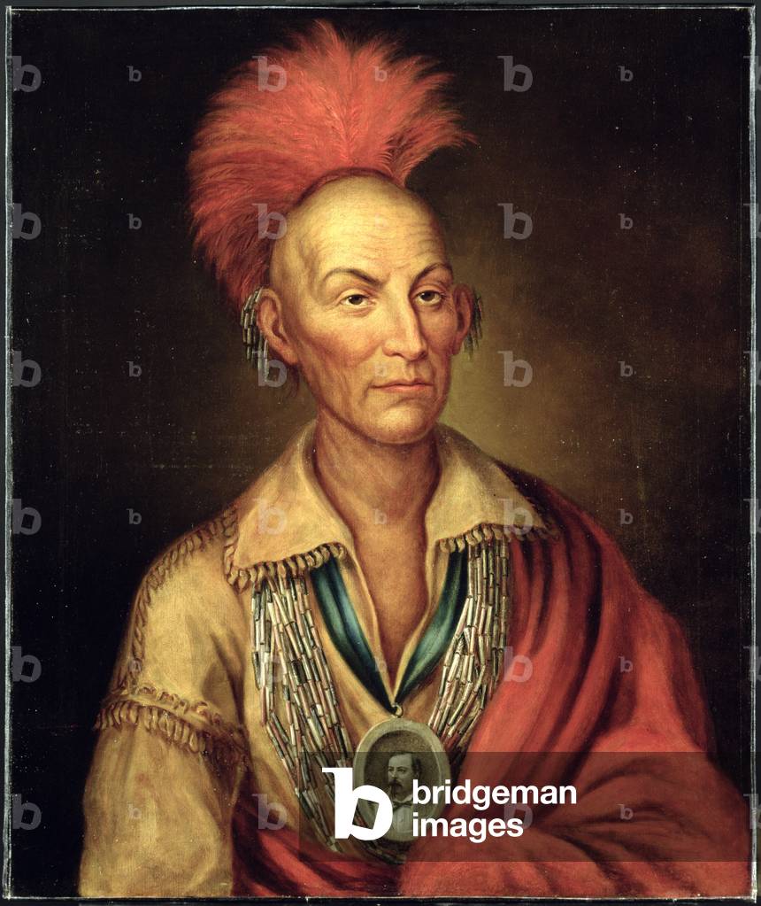 Portrait of Black Hawk (1767-1838) by Homer Henderson c.1870 (oil on canvas)