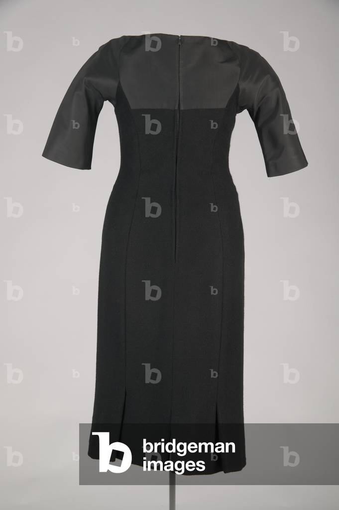 Sheath dress, 1955 (back view), SIlk faille, cashmere, Charles James, U.S.A.