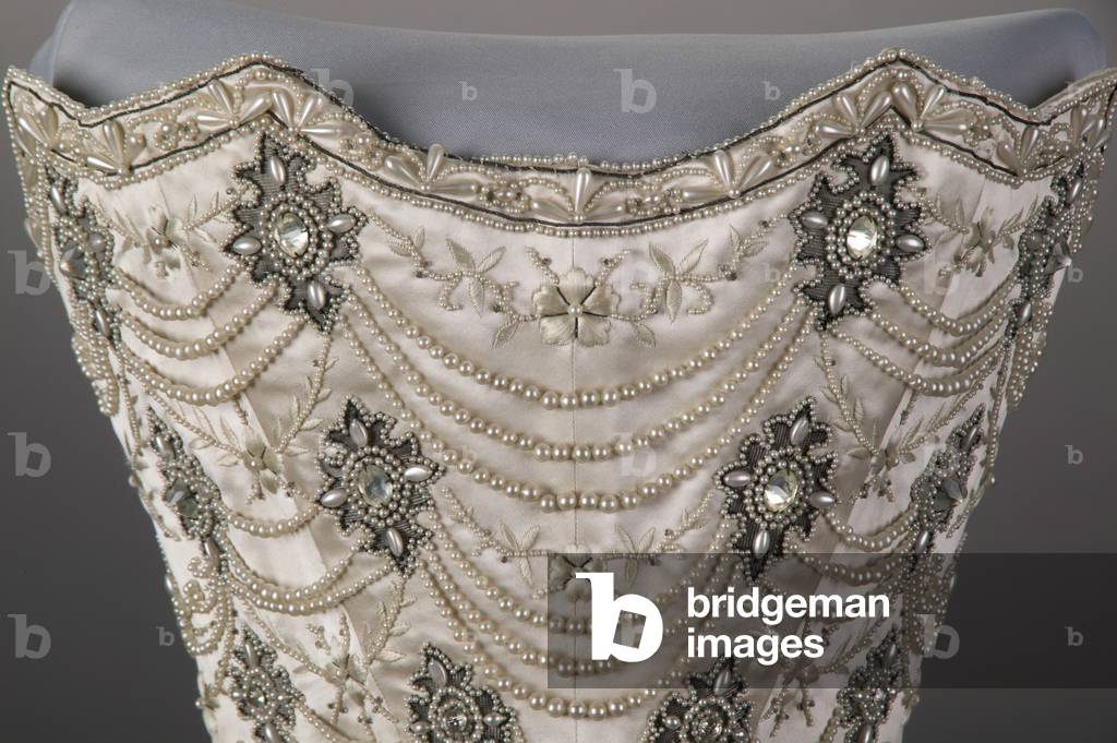 Wedding dress bodice, 1896