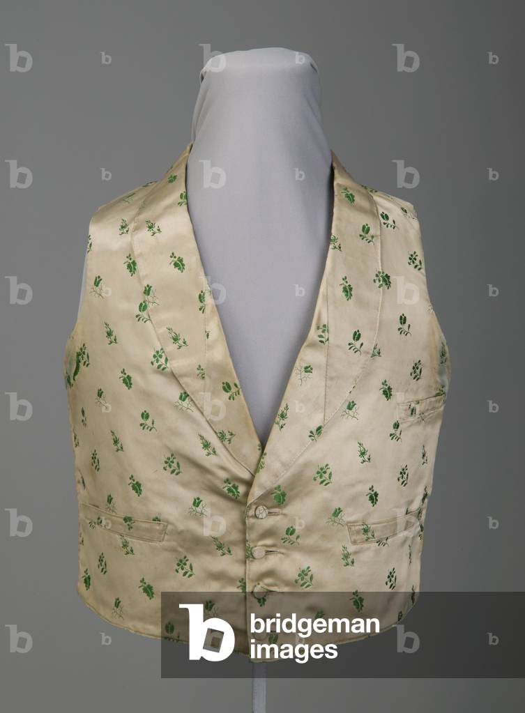 Vest, 1938 (front view), Silk satin, twill, Maker unknown