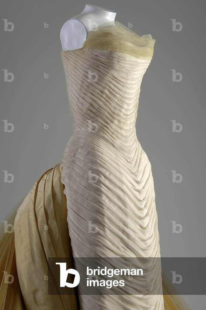 Evening dress, Butterfly, 1954 (front oblique partial view), Silk chiffon, silk faille, DuPont nylon tule, Charles James, U.S.A.