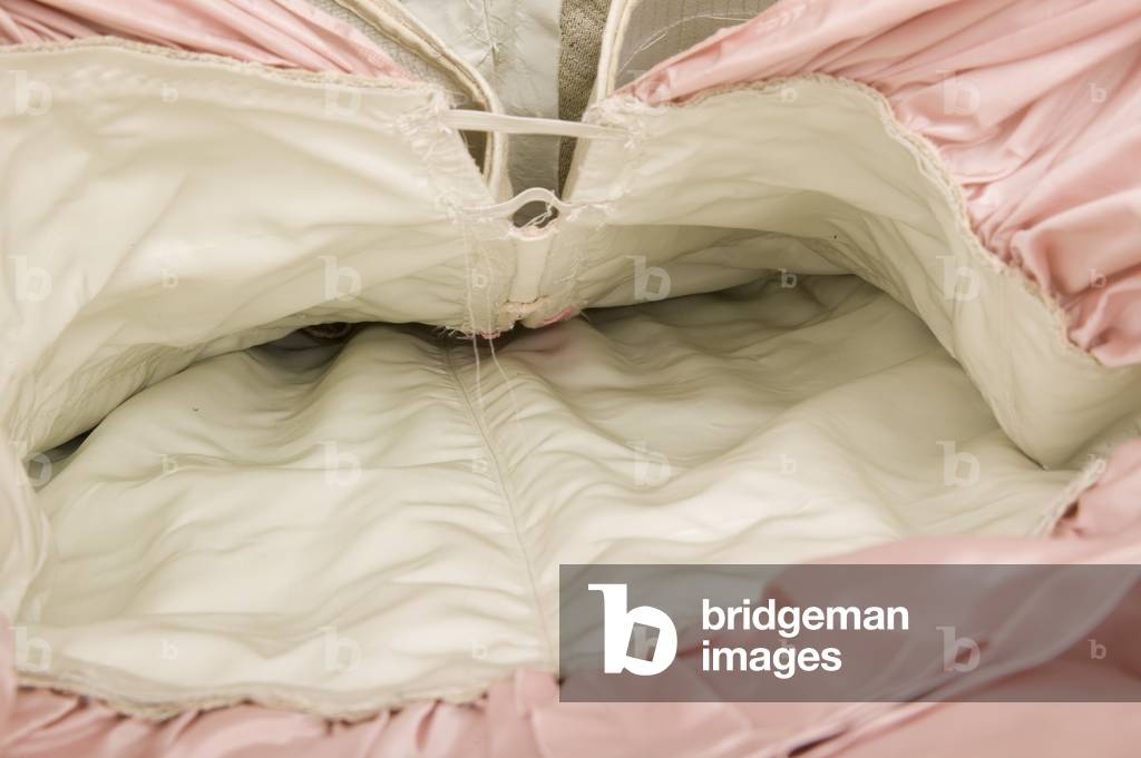 Evening dress, Tree, 1957 (detail view looking up the hem of the dress), Silk taffeta, Charles James, New York