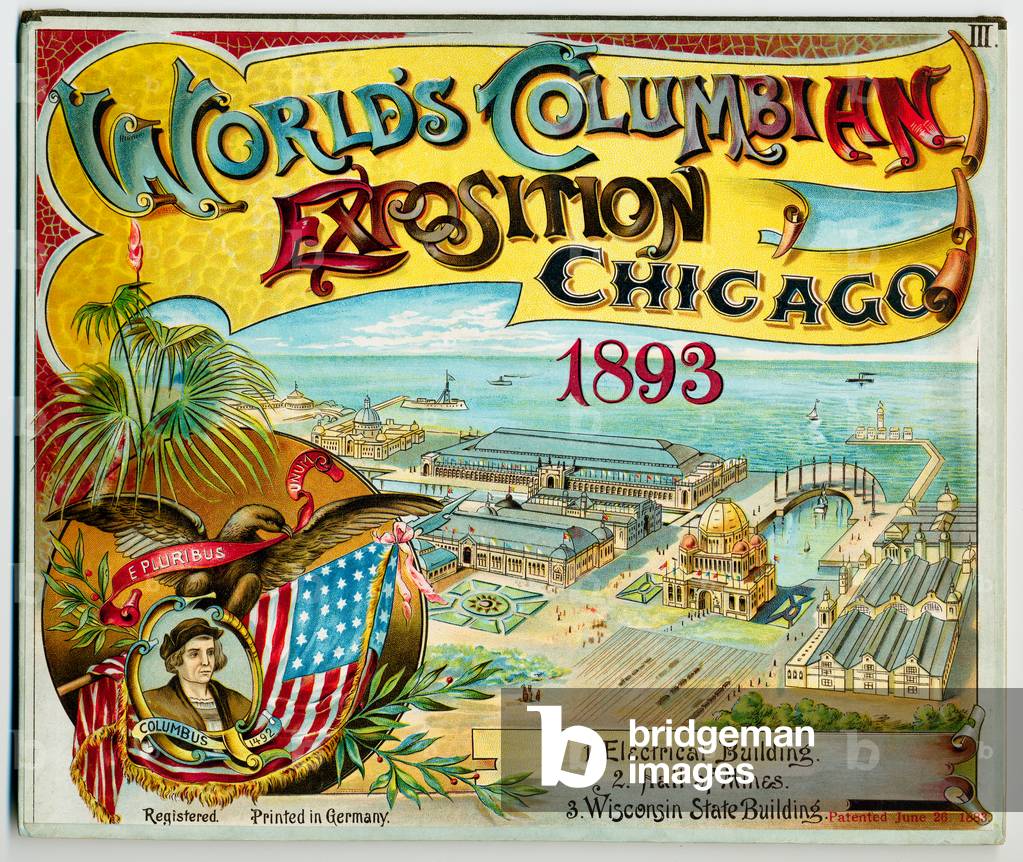 Cardboard foldout for the World's Columbian Exposition