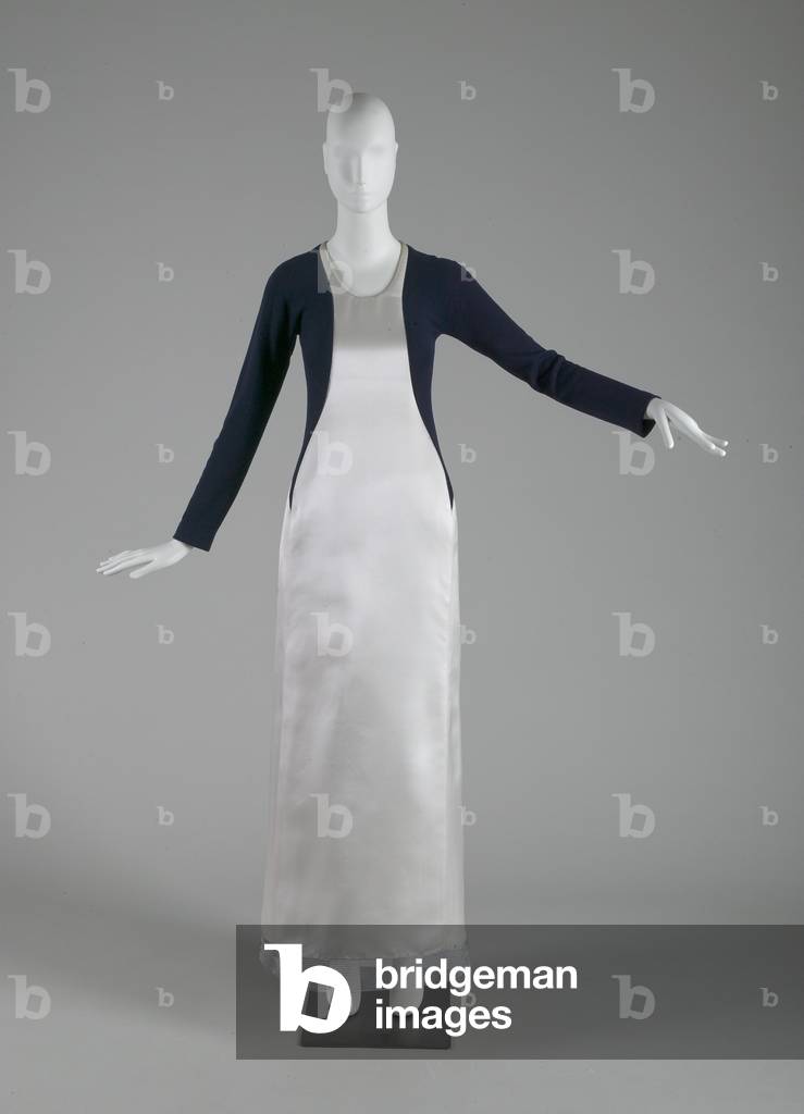 Evening dress, c.1995 (front view), Silk satin and jersey, Geoffrey Beene, U.S.A.