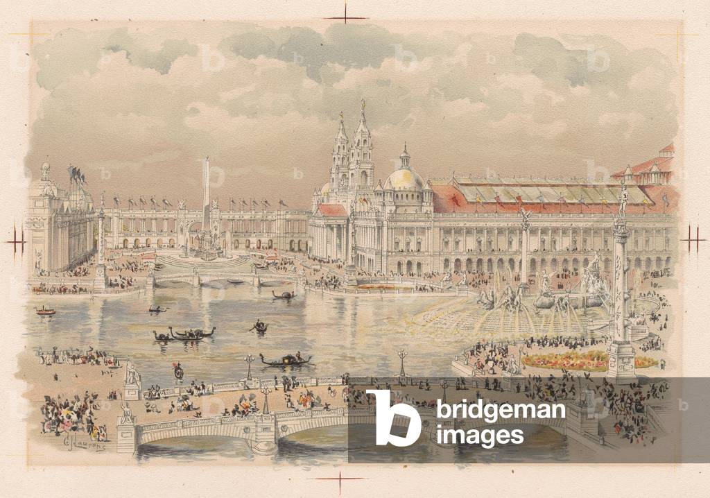 Grand Basin at the World's Columbian Exposition, 1893 (colour litho)