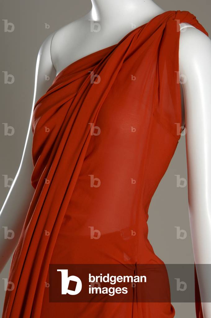 Evening gown, c.1938 (partial side oblique view), Silk crepe, Attributed to Marcelle Chaumont, France