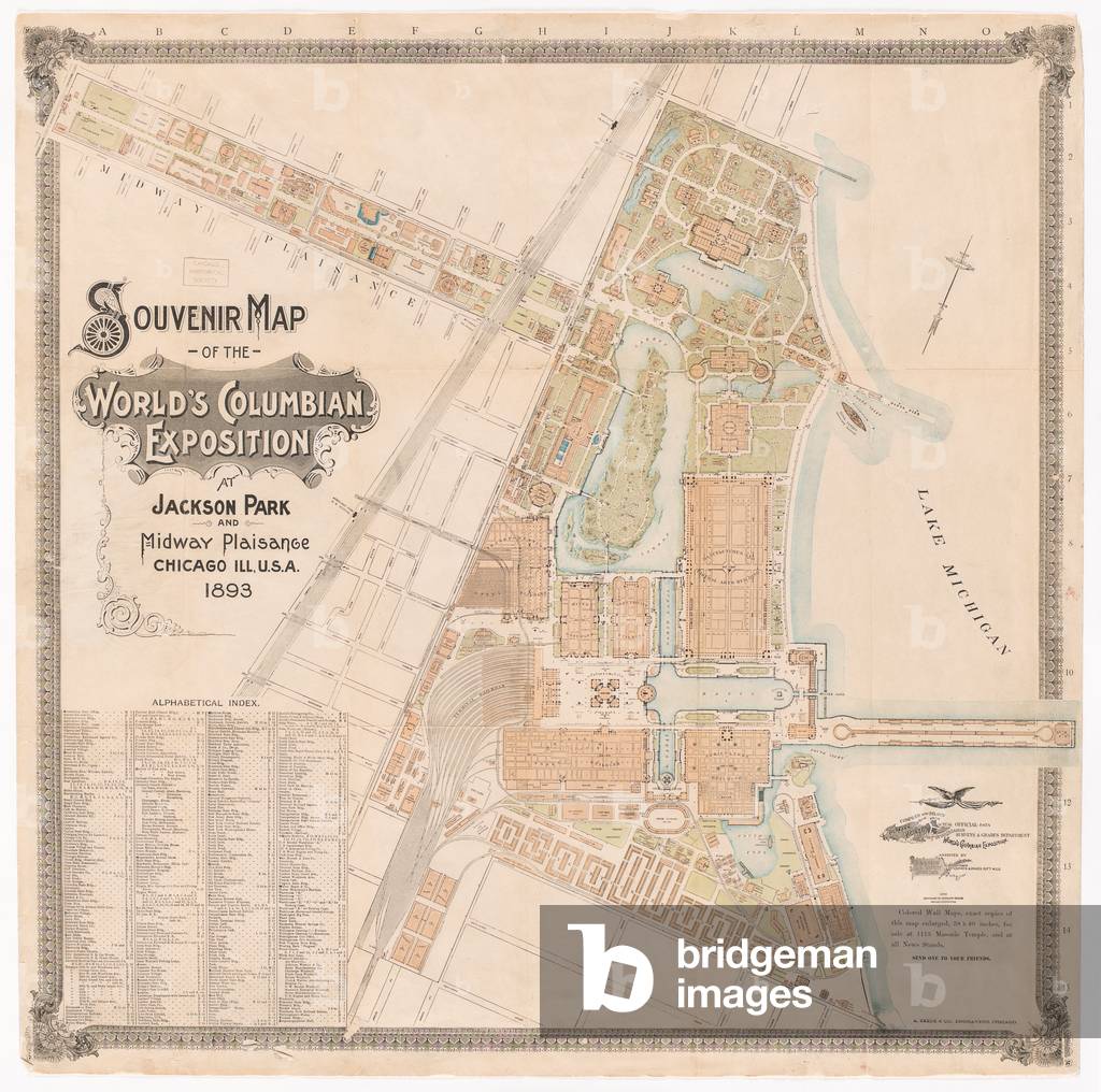 Map of the World's Columbian Exposition, Chicago, Illinois, 1893
