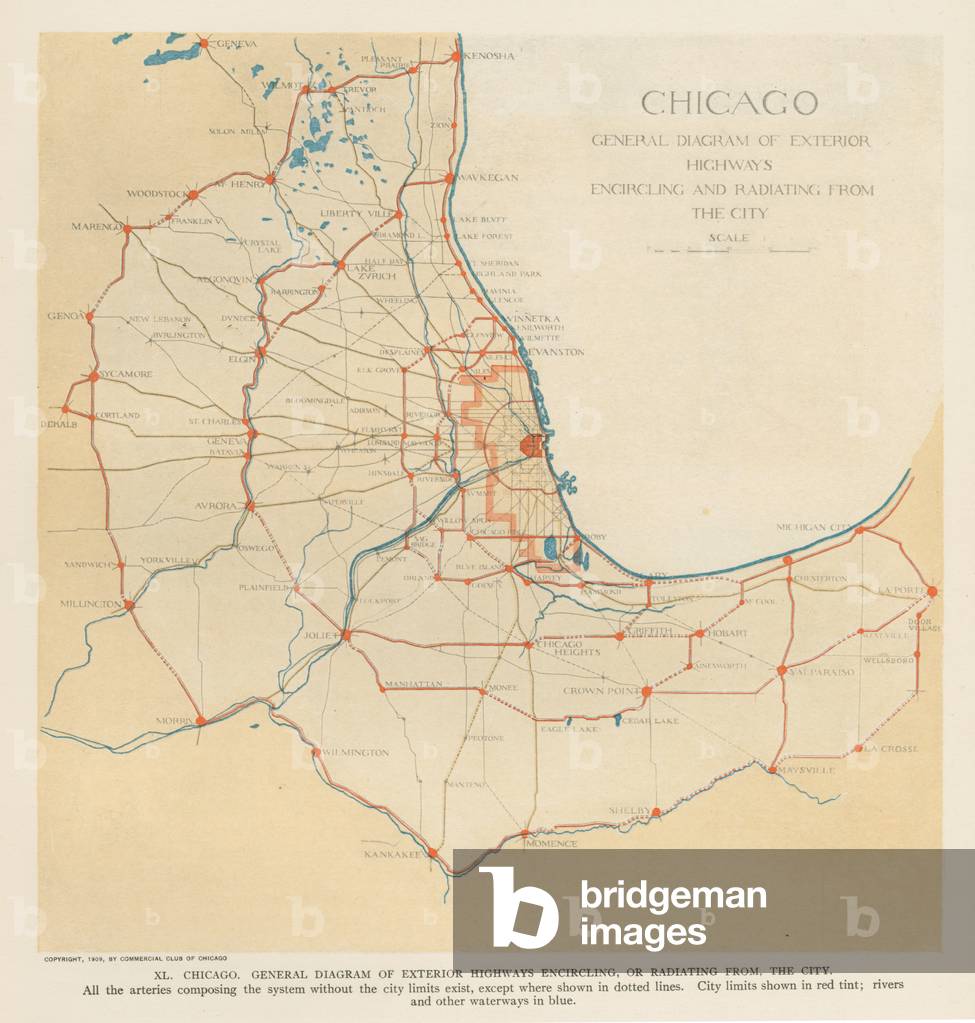 Plate XL from Plan of Chicago